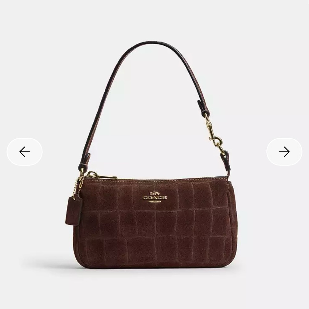 Coach Crocodile Embossed Suede Maple Nolita 19-CCF61